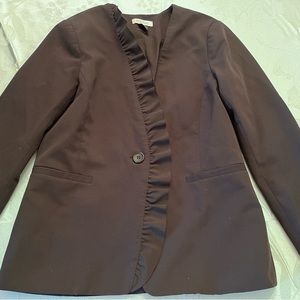 Barneys New York Ruffle Detail Single Button Jacket Size XS